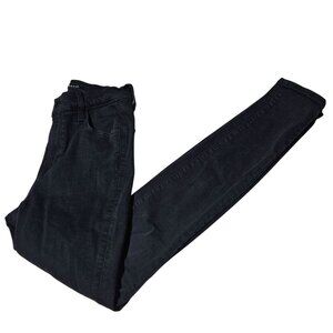 J Brand Maria Jeans Womens Size 27 Skinny Mid Rise Seriously Black Denim Pants